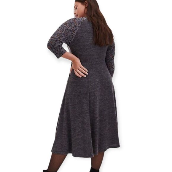 torrid Dresses & Skirts - Floral Sleeves Pockets Autumn Midi Dress NEW